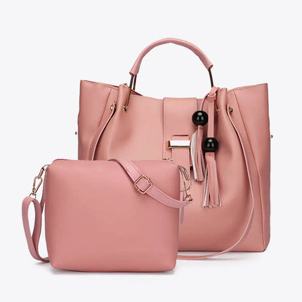 2-Piece PU Leather Bag Set