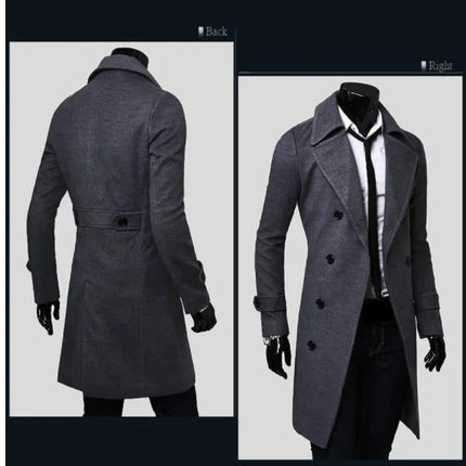 Men's Long Trench Coat