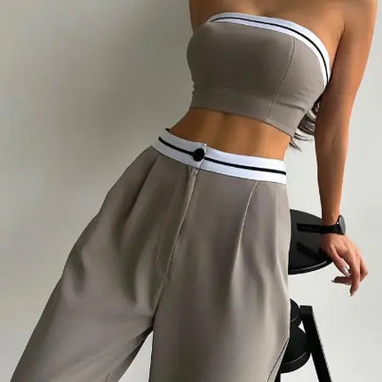 Sexy Tube Top Tracksuit