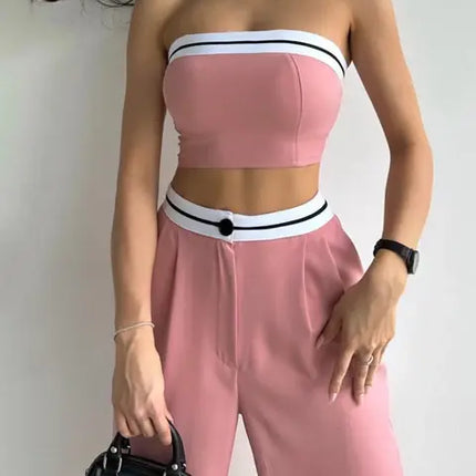 Sexy Tube Top Tracksuit