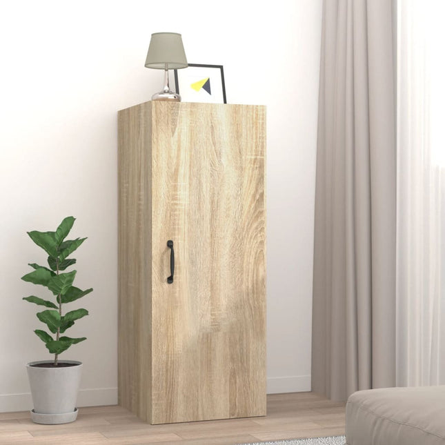 vidaXL Hanging Wall Cabinet Sonoma Oak 34.5x34x90 cm Engineered Wood