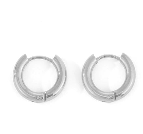 Gold-Toned Stainless Steel Hoop Earrings