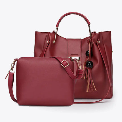 2-Piece PU Leather Bag Set