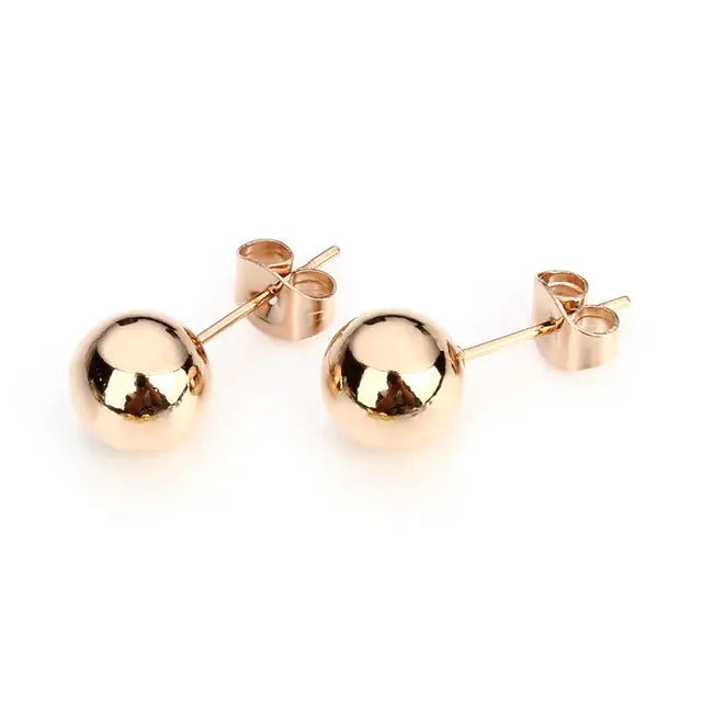 Stainless Steel Ball Stud Earrings