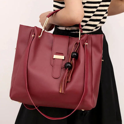 2-Piece PU Leather Bag Set