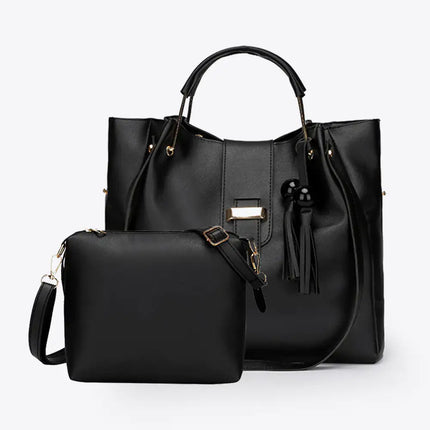 2-Piece PU Leather Bag Set