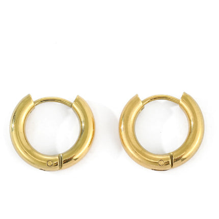 Gold-Toned Stainless Steel Hoop Earrings