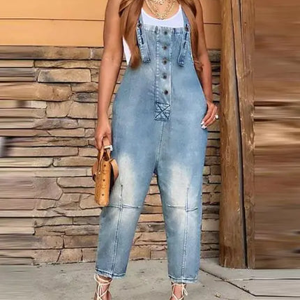 Denim Sleeveless Jumpsuits for Women