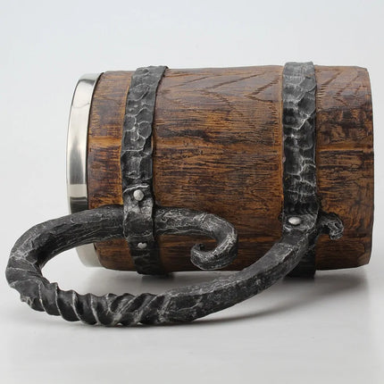 Wooden Barrel Stainless Steel Resin