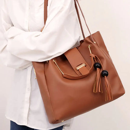 2-Piece PU Leather Bag Set