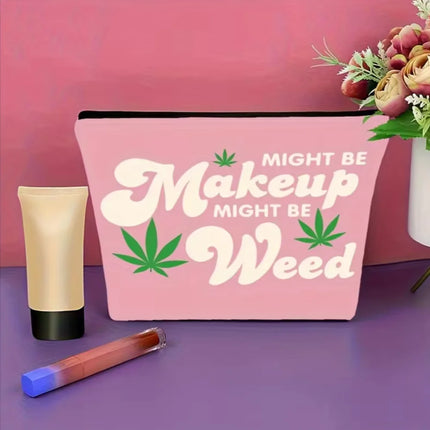 Chic & Cheeky Leaves Makeup Bag: Stylish Organizer for Glamorous Travel & Everyday Use!