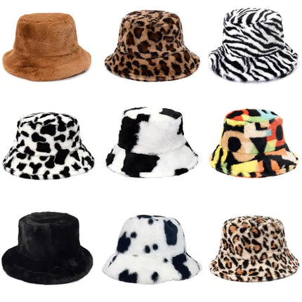 Winter Fluffy Bucket Hats