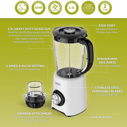 Wahl 2 in 1 Blender And Grinder Set (500W 1.5L)