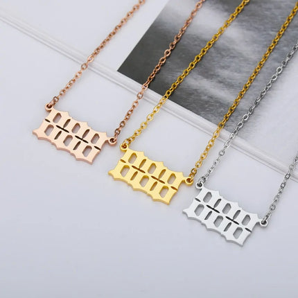 Stainless Steel Chain Chocker Pendant Necklace