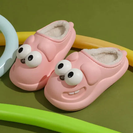 Cotton Slippers Big Eye Dog Cartoon Indoor Platform