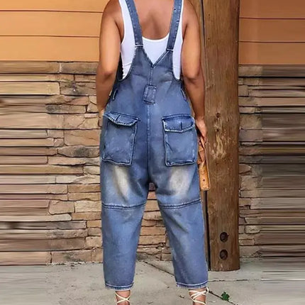 Denim Sleeveless Jumpsuits for Women