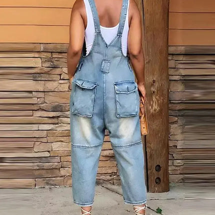 Denim Sleeveless Jumpsuits for Women