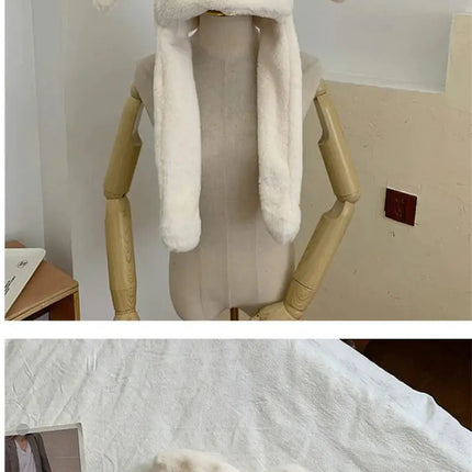 Cute Plush Keep Warm Bunny Hat