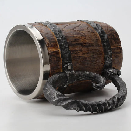 Wooden Barrel Stainless Steel Resin