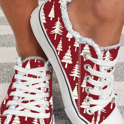 Christmas Tree Daily Flat Canvas Shoes