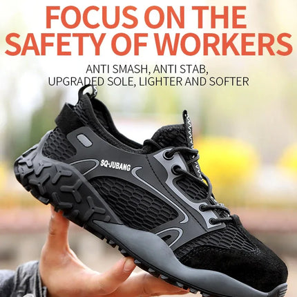 Anti-collision and Anti-smashing Breathable Safety Shoes