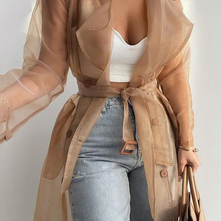 Women's Fashion See-Through Top