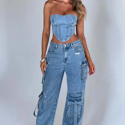 Cargo Denim Jeans