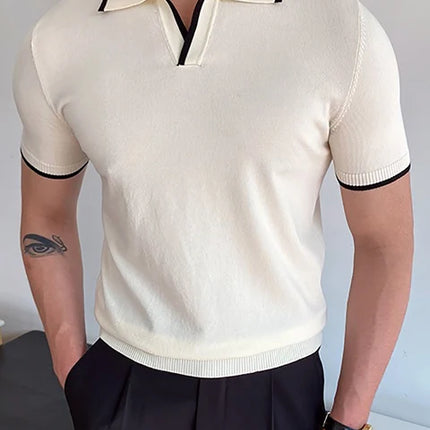 Summer Men Fashion Polo Shirts Short Sleeve