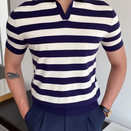 Summer Men Fashion Polo Shirts Short Sleeve